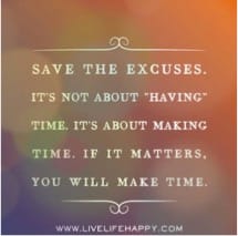 Making time is easier said than done…Challenge accepted